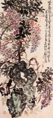 赵云壑 花卉立轴