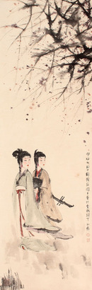 傅抱石 人物立轴
