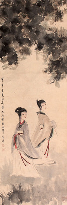 傅抱石 人物立轴