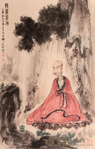 傅抱石 人物立轴 70×45