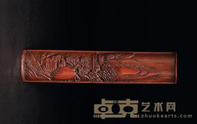 竹雕山水臂搁 19.9×4.3cm