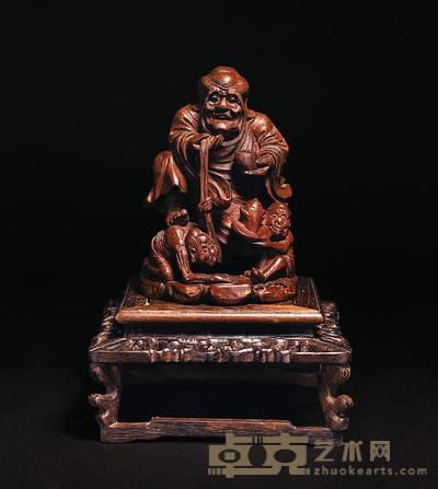 竹雕达摩立像 高16.5cm