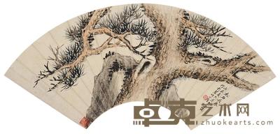 曹君健 松石长春 镜片 18×50cm