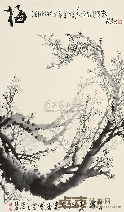 张勇 梅 立轴 96×57cm