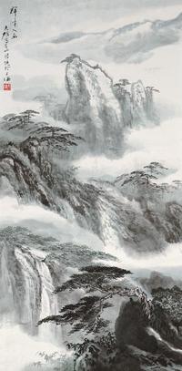 蔡天雄 群峰入画 镜心