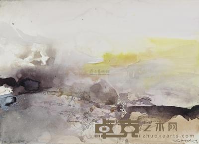 赵无极 1987年作 无题 30×40cm