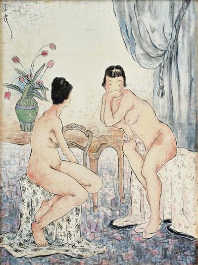 潘玉良 1963年作 双美娉婷