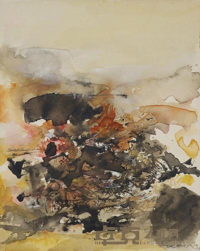 赵无极 1972年作 无题 28×22.5cm