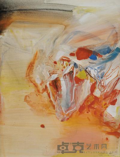 朱德群 1976年作 无题 65×50cm