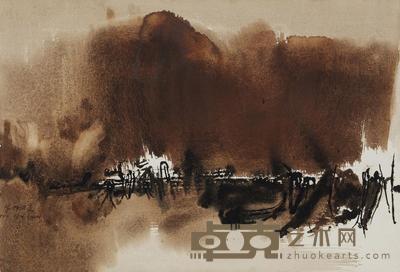 朱德群 1962年作 NO.109 37.5×55.7cm