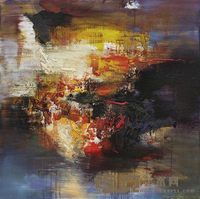 王衍成 2005年作 旭日之光 150.5×150.5cm