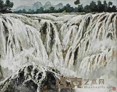 庞均 1993年作 飞流万里 194×247cm