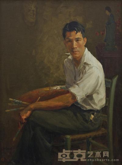 伍泽枢 自画像 102×76.5cm