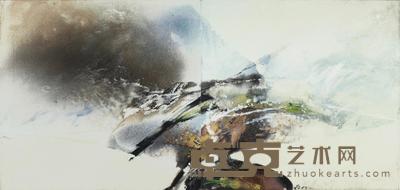 庄喆 1982年作 无题（双联作） 126×266cm；126×133cm
