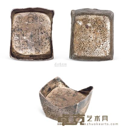 清代江西“万年县·光绪贰拾陆年肆月·伍拾两·匠余顺”伍拾两方宝银锭一枚 