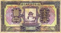 民国十三年（1924年）东三省官银号汇兑券壹百圆