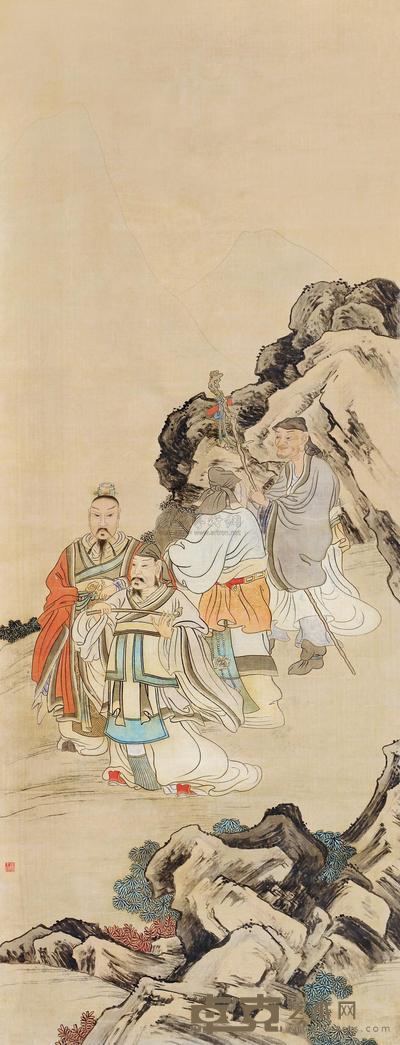 张士保 （印款） 人物 立轴 177×69cm
