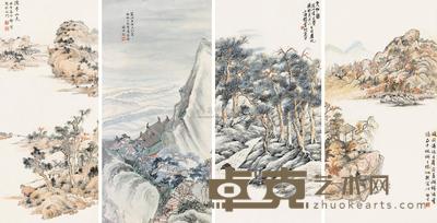 杨雪玖 等 山水 （四件） 立轴 尺寸不一