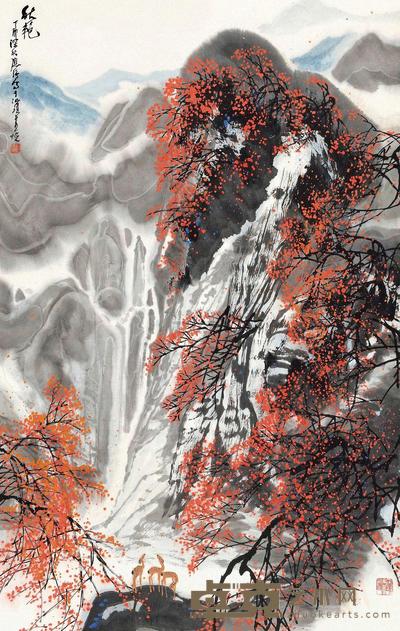 杜应强 山水 立轴 95×59cm