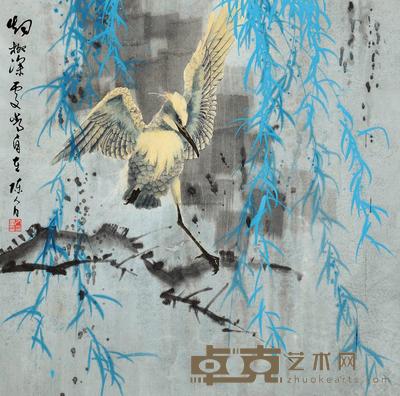 陈人力 仙鹤 镜片 68×68cm