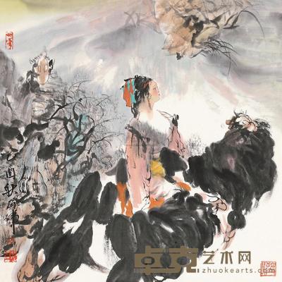 胡正伟 人物 立轴 68×68cm