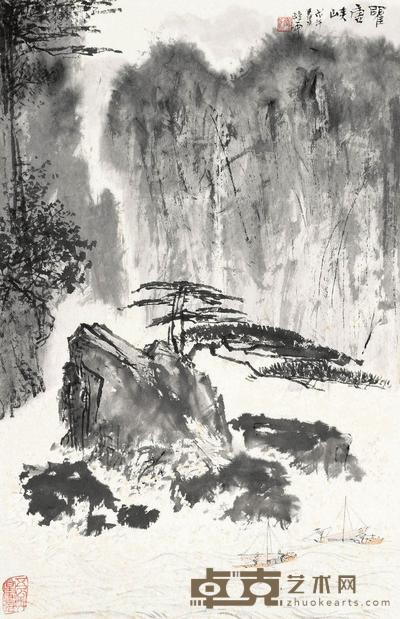 秦岭云 山水 立轴 66×42cm