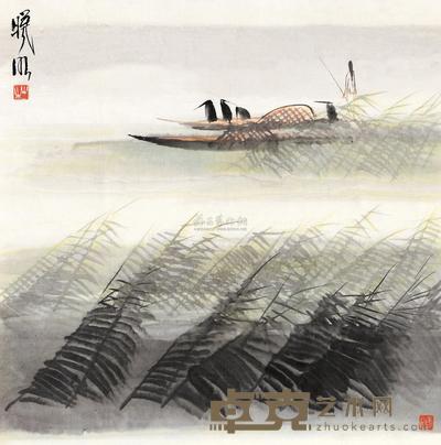 林曦明 水乡情 镜心 66×66cm
