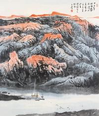 宋玉麟 山水 镜片