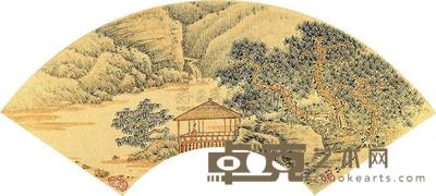 宋玉麟 山水 扇片 