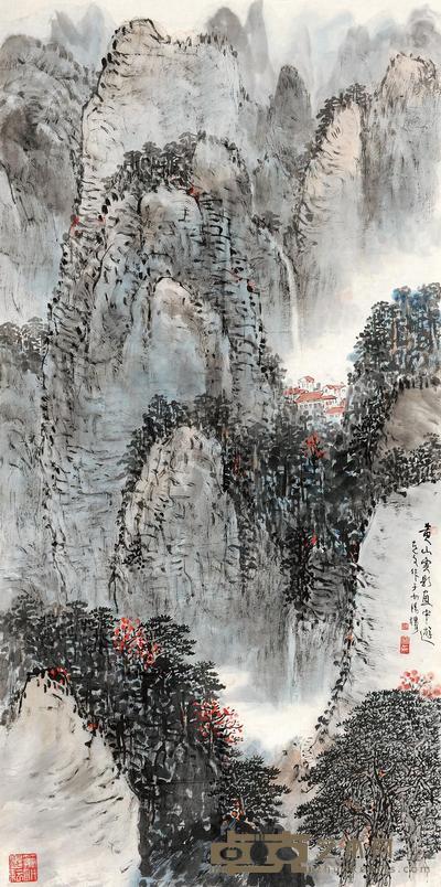 王克文 山水 镜片 136×68cm