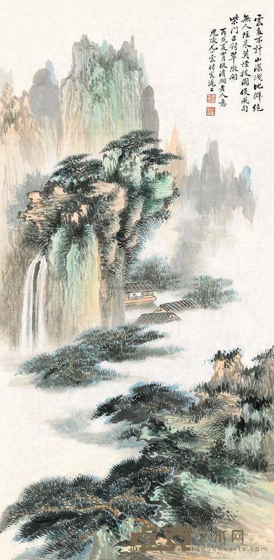 尤小云 山水 镜心 67.5×33cm