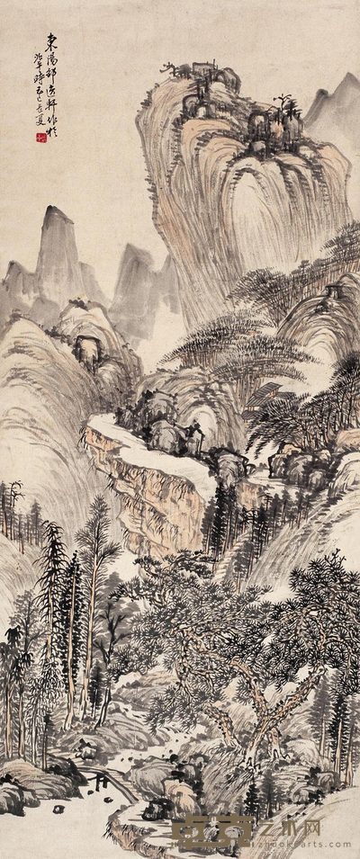 邵逸轩 山水 镜心 108×45cm