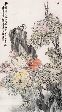 程璋 花鸟 立轴