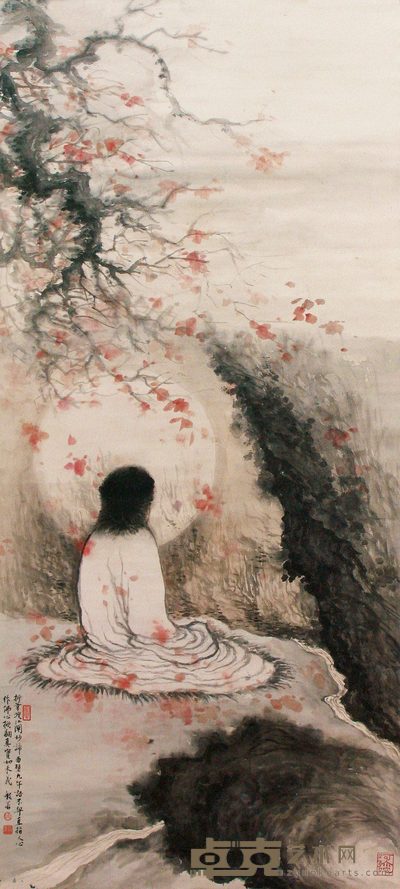 黄般若 达摩 立轴 130×23cm