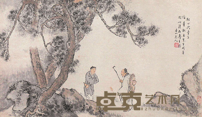 何翀 松下问童子 镜心 31×54cm