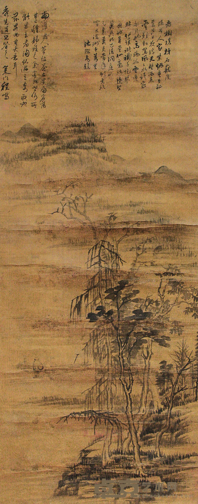 程鸣 山水 立轴 131×52cm