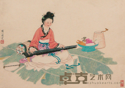 周练霞 仕女 镜心 28×39cm