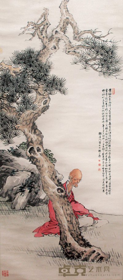 郑文焯 罗汉 立轴 124×54cm