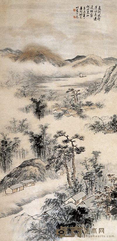 姚彦 山水 镜心 135×65cm