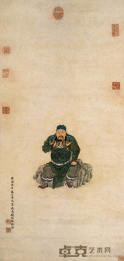 钱维城（款） 人物 立轴 85×40cm