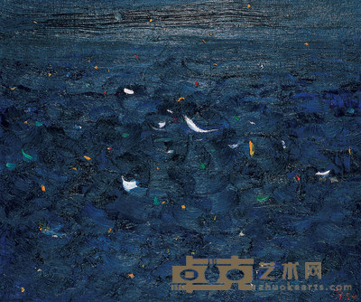 吴冠中 1994年作 沉沦 38×45.5
