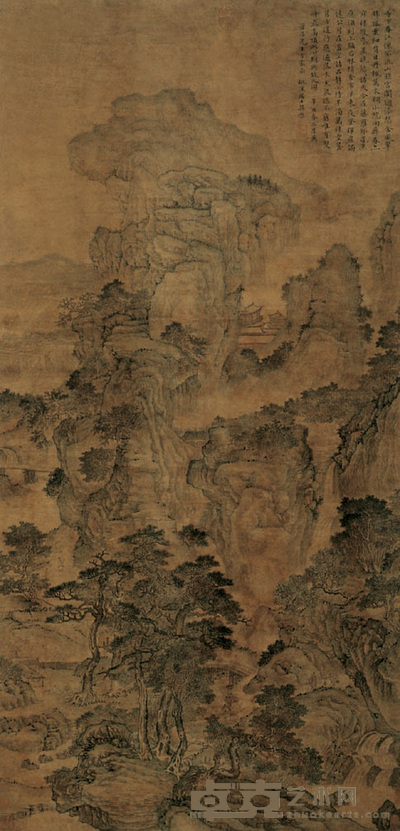 吴历（款） 山水 立轴 136×66cm