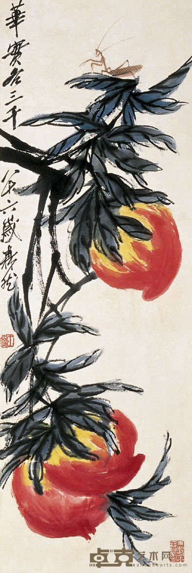 王森然 多寿 镜心 97×33cm