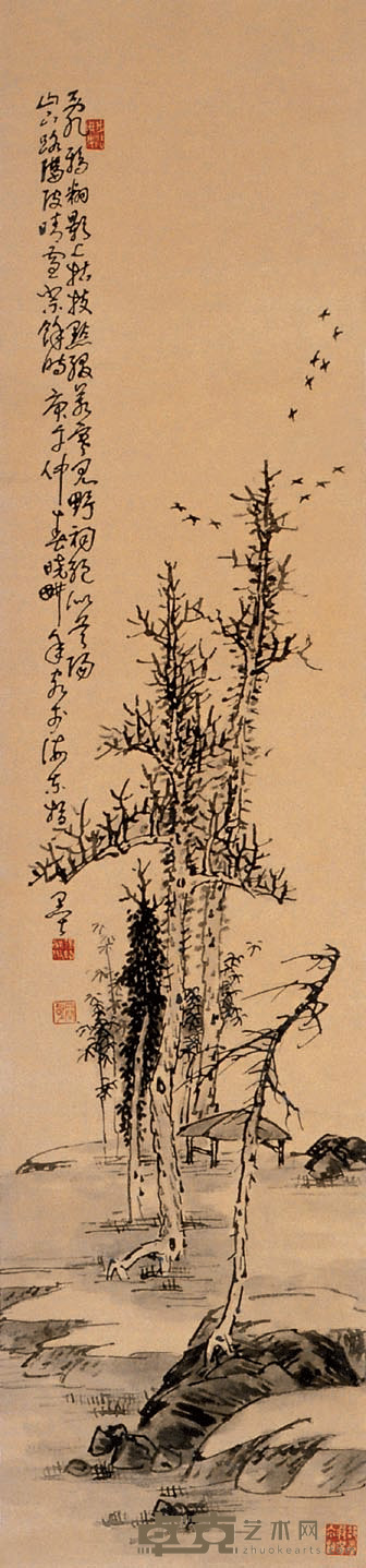 张晓耕 山水 立轴 130×30cm