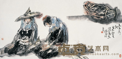 翁振新 远方一片帆 镜心 68×136cm