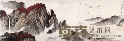 魏紫熙 1989年作 鄱阳湖秋色 镜心 144×420cm