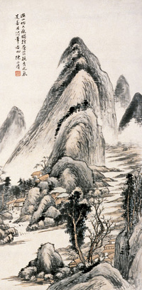 陈子清 山水 立轴