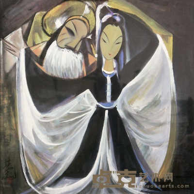 林风眠 戏曲人物 镜心 68×68cm