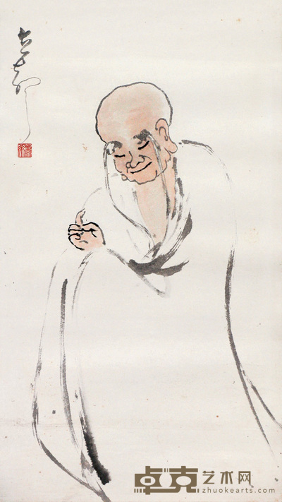 萧立声 罗汉 镜心 106×61cm