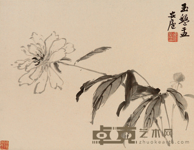 商笙伯 花卉 镜心 32×25cm